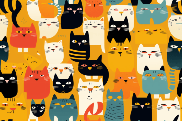Boho Cat Background: A Versatile Design Element for Creative Projects