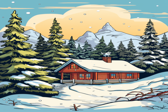 Christmas Winter Landscape for Creative Projects