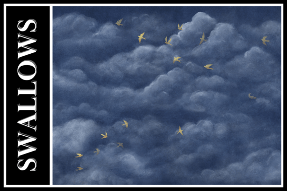 Collection Fresco SWALLOWS: High-Quality Digital Art for Versatile Printing Needs