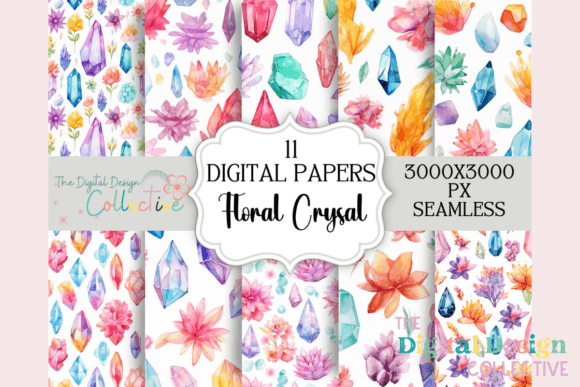 Floral Crystal Seamless Patterns: A Creative Must-Have for Designers and Craft Enthusiasts