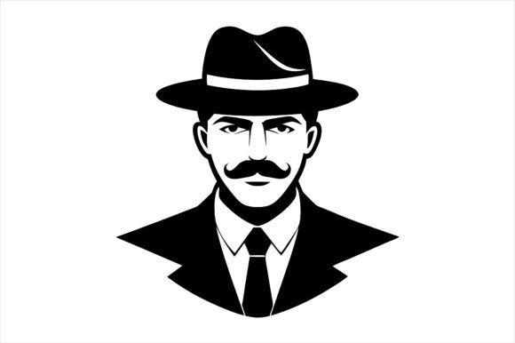 Gentleman Mustache Icon for Creative Projects