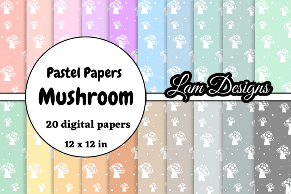 Hand-Drawn Mushroom Digital Papers: A Versatile Resource for Creative Projects