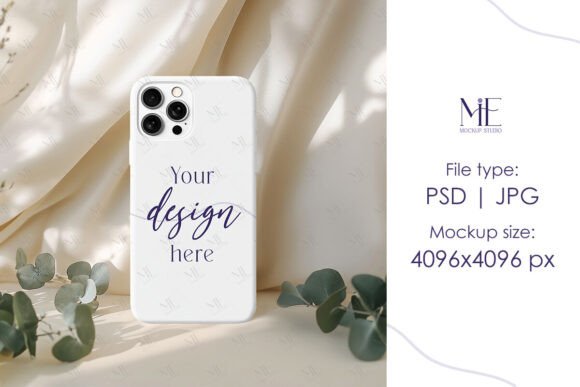 Phone Mockup PSD, Boho Smartphone Case