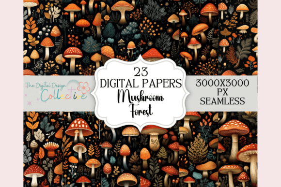 Seamless Mushroom Patterns Paper: A Unique Design Resource for Creative Projects
