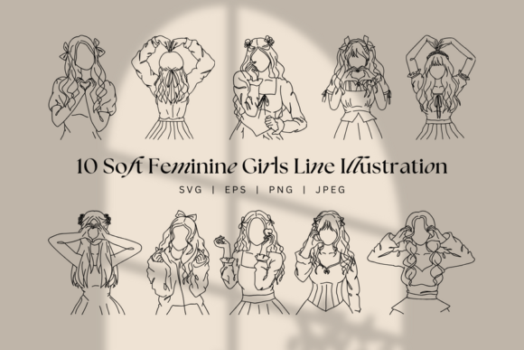 The Rise of Feminine Girl Line Art: A Creative Trend for Valentine’s Day and Beyond