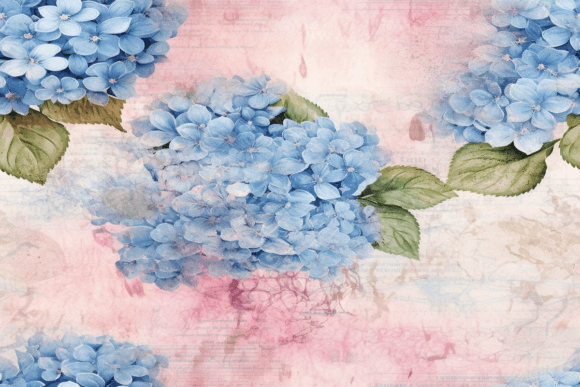 Vintage Hydrangea Pattern for Creative Projects